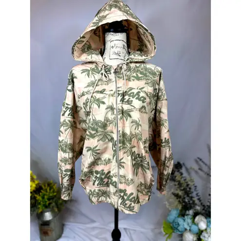 Maje Palm Tree Print Jacket with hood Size 38 (M)