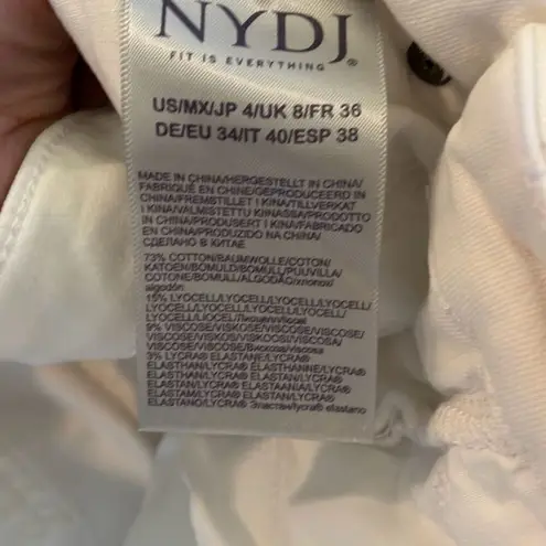 NYDJ  white cropped capri jeans size 4