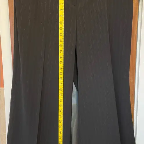 Lane Bryant  Women Black Silver Threaded Extra Wide Leg Dress Pants Size 20