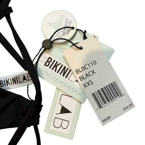 The Bikini Lab NWT, Sexy Skimpy Coverage One Piece Black Swimsuit, Sz XXS