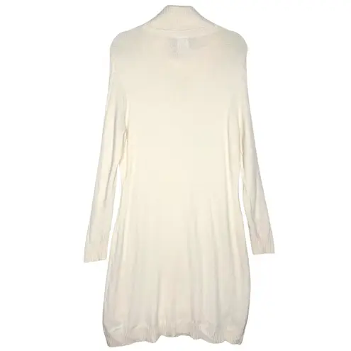 Serra Cable Knit Long Sleeve Sweater Dress Large Cream Preppy Cottagecore Midi