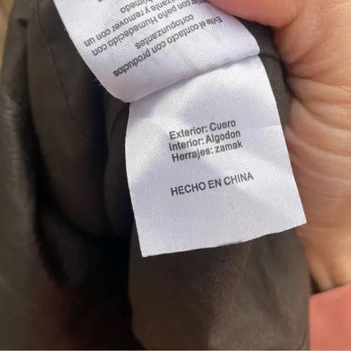 💛 Velez Leather Dark Trench Coat Columbian Designer Brown Size M