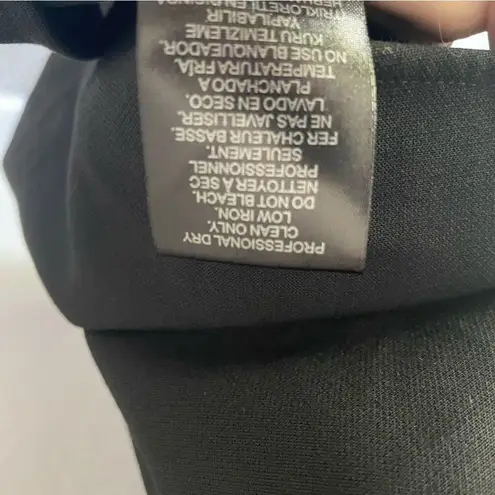 Tibi Black Dress 6 Womens Cap Sleeve Knee Length Career Pleated Knee Length