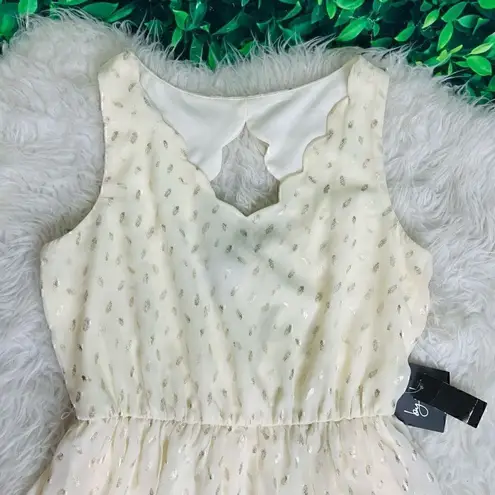 ByxBy sleeveless casual ivory / gold party dress XL Size undefined