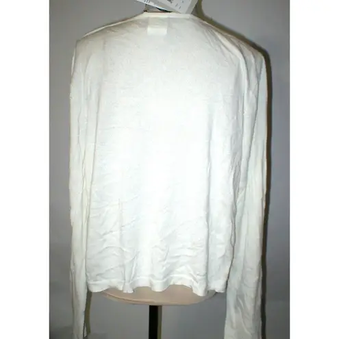 New NWT $395 Womens Max Mara Marina Rinaldi Cardigan Sweater M White Black Italy Size M