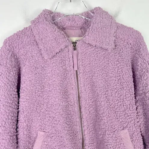 Universal Threads NWOT Universal Thread Collared Sherpa Bomber Jacket Mauve Magic Size Small S2232