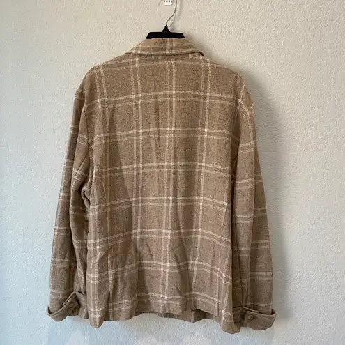 Evan Picone Plaid Wool Blend Shacket Size 18