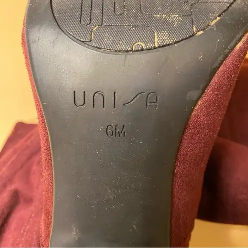 Unisa ποΈ Burgundy Stilli Suede Over The Knee Boot Size 6