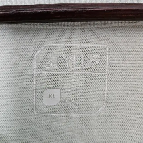 Stylus Light Green Ruched Top Womens XL Athleisure Workout Short Sleeve Casual