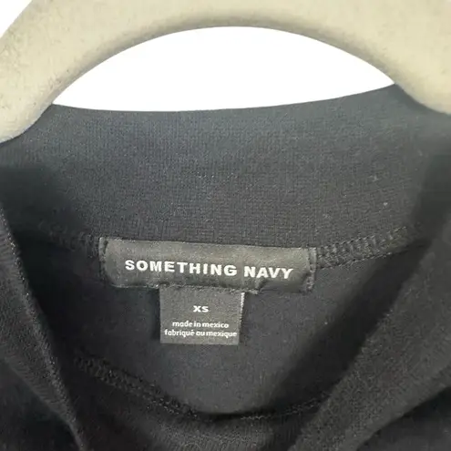 Something Navy Women Sz XS Black Sleeveless Mock Neck Tank Lightweight Stretch