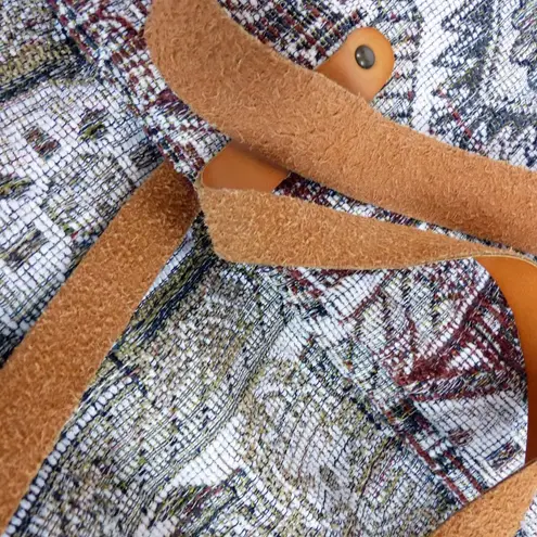 Tapestry Carpet Tote Bag Satchel Purse Faux Leather Large Tall Boho Ethnic