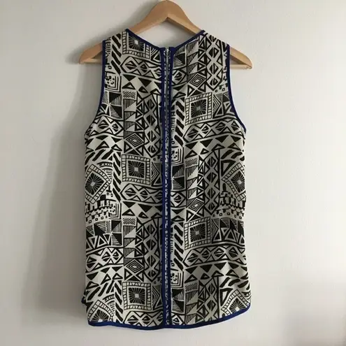 Bobeau Geographic Tank Top Made in USA Sheer Womens Size M