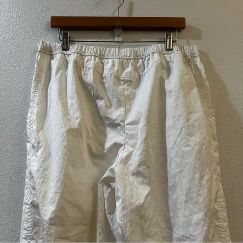 FP Movement Women's Elastic Waist Parachute Activewear Pull On Pants Size XL White