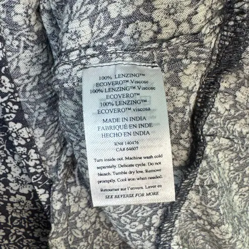 Faherty Sirene Navy Tiered Mini Dress White Ditsy Florals Knee Length X-Large XL