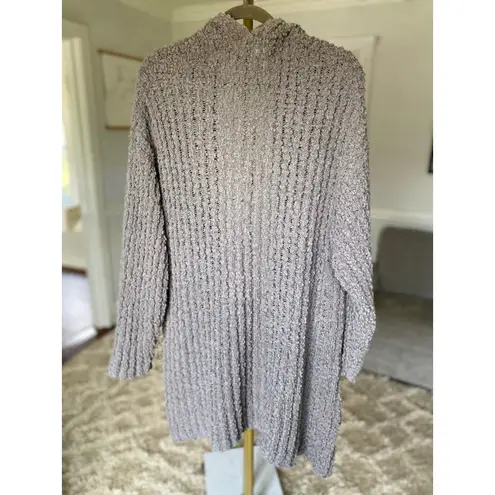 Sabrina Lauren Boucle Robe Longline Cardigan Buttery Soft Plush Fluffy Luxury 1X Gray