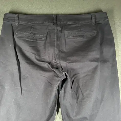 AERO Skinny Ankle Pants Womens 16 Long Navy Casual Chino Stretch Flat Front Blue