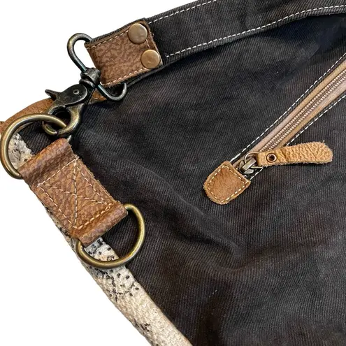 Myra Bag Canvas and Leather Shoulder Bag with Tango Print S