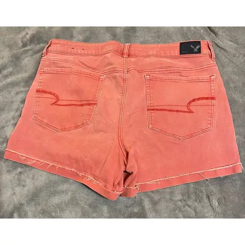 American Eagle NWOT  SZ 16 Hi-Rise Shortie Super Super Stretch Pink Mauve Shorts