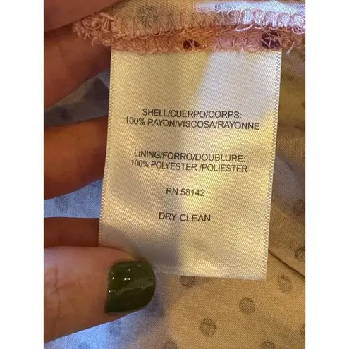 Gal Meets Glam Pink And Red Polka Dot Corinne Fit And Flare Midi Dress Size 4