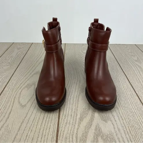 Giani Bernini Women's Becca Memory Foam Buckled Booties 6.5M Mocha Brown $100