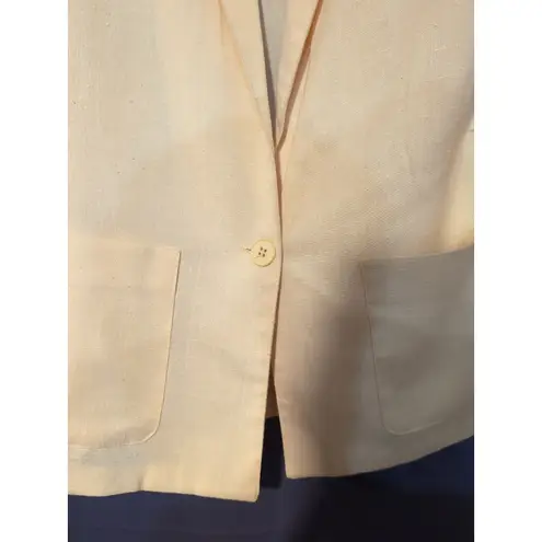 Soko Yellow Blazer Skirt Suit Set, Size 8, Vintage 2 Pc Women's Suit, Pleated Size 8P