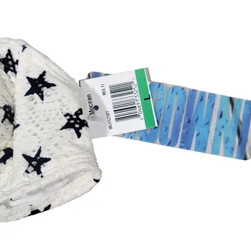 InMocean Star Crochet Bandeau Bikini Top L NWT White Size L