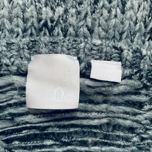 OC Gray Wool Knit Pullover Sweater Open Back Size L Size L