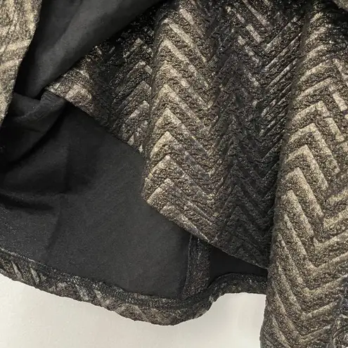 Moon Collection New The Moon Metallic Chevron Cut Out Side Mini Dress Gold Black