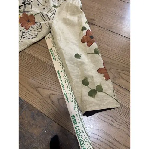 Alex Kim Floral Abstract Sequin Button Jacket Blazer Artsy Classic Art To Wear Size undefined