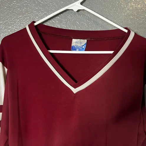 Sexilia Medium Varsity Stripe Long Sleeve V