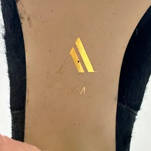 Ava & Aiden Ankle Boots Size 8.5 Black Faux Fur 4in Heel Goth Y2K Witchy Cosplay