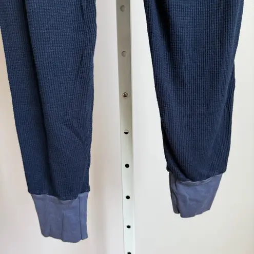 Stateside sz S Navy Blue Waffle-Knit Lounge Jogger Pants