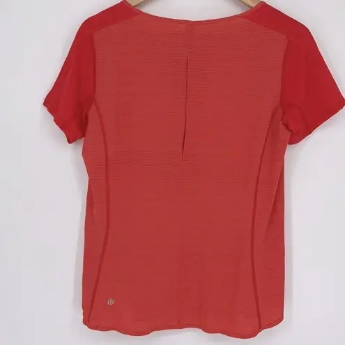 Lululemon  Run: Fast Track Short Sleeve Top Love Red Size 12 - Image 4