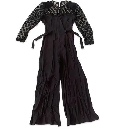 Miss One Lace Sleeves Jumpsuit Black
