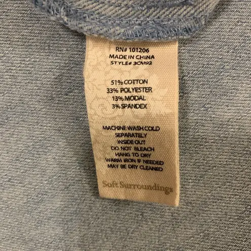 Soft Surroundings Petites Jeans Ultimate Denim Pull On Skinny Fit Size Small