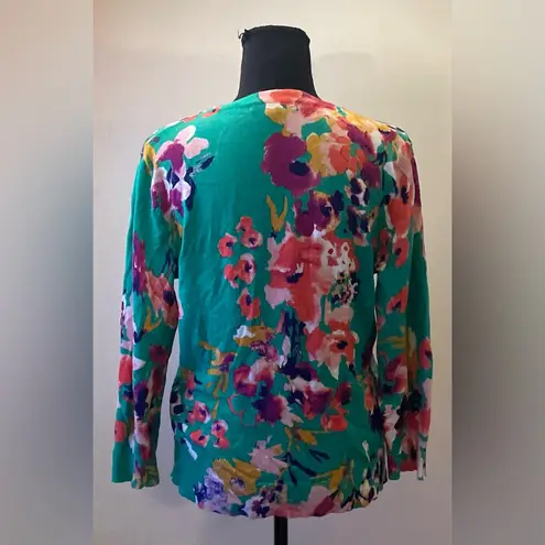 Cable & Gauge - Multicolor Floral Cardigan Size M