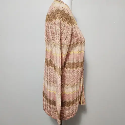 Moda International lurex chevron cardigan size large