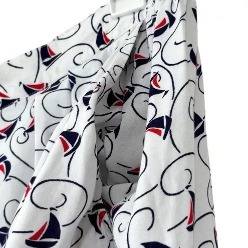 Pendleton White Sailboat Button Down Skirt and Blouse SET Women’s Size Large VTG