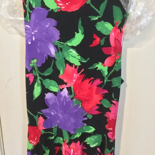 Roberto Cavalli size 42 IT long stretchy silk ruche flower spring summer dress