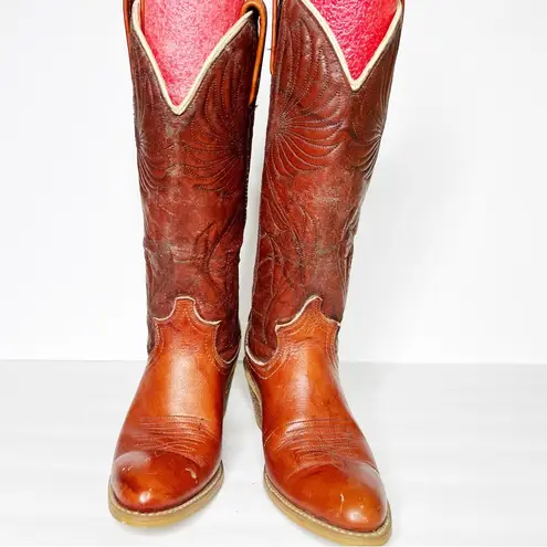 Dingo Vintage  Leather Cowgirl Western Heeled Boots Size 5.5 Women’s