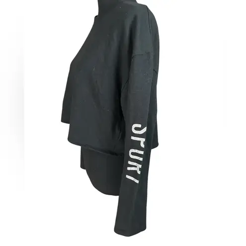 Victoria Sport Long Sleeve Shirt – Black with Silver Sparkle Logo on Sleeves