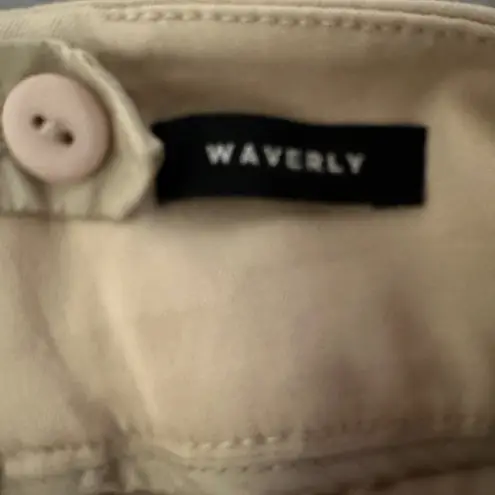 Lafayette 148 Pants Womens 8 Waverly Wide Leg Wool Dress Office Beige Stretch Tan