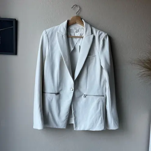 Veronica Beard Scuba Iconic Blazer Schoolboy Dickey Blazer Jacket White Size 8
