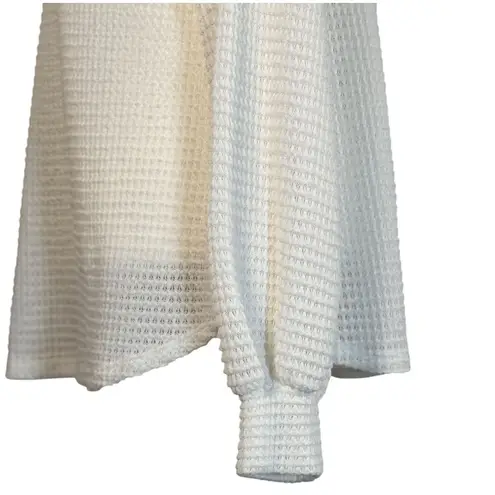BIBI Size Small Womens Cream Waffle Knit Sweater Cozy Poly