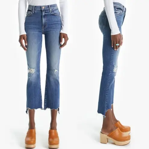 Mother Jeans The Insider Crop Step Chew Dancing On Coals Sz 24 Blue