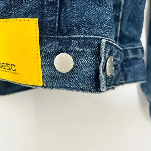 Men's Conspiracy by WESC Blue Denim Trucker Thrills Jacket Size L Womens Sz XL Size L