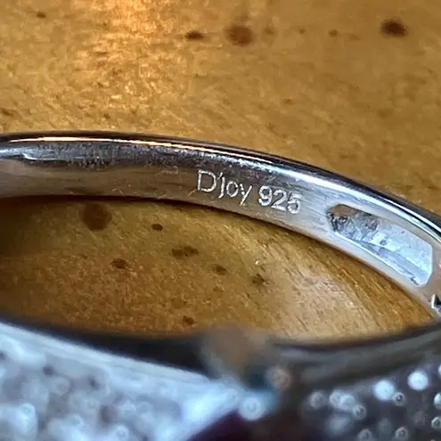 Moroccan Amethyst Red Garnet Sterling Silver Ring Purple Size 8