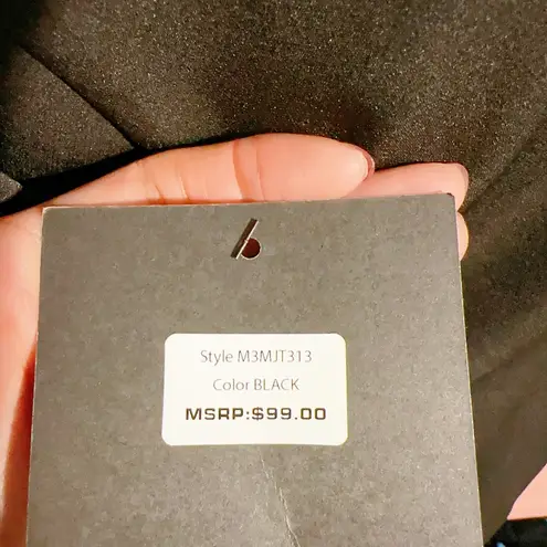 Marc New York NWT$99 Sz M Black Long jacket Golden Logo Button Pockets