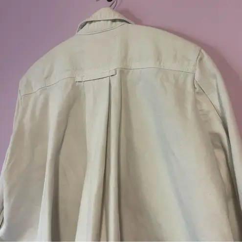 Rousseau M White Denim Jacket Swing Back Size M