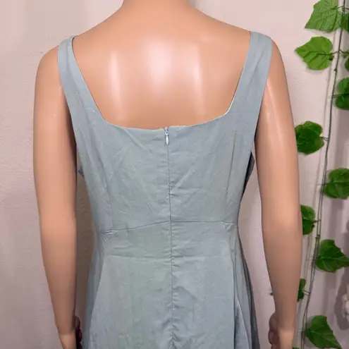 Elegant Sage Green Maxi Dress Size M